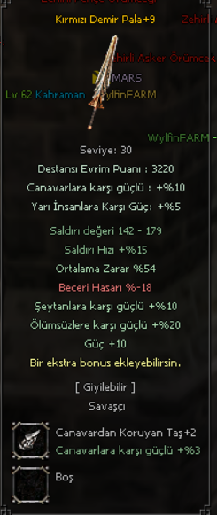 54 ORT 10 GÜÇ 10 ŞEYTAN 20 ÖLÜMSÜZ KDP