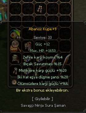 +9 ABANOZ KÜPE