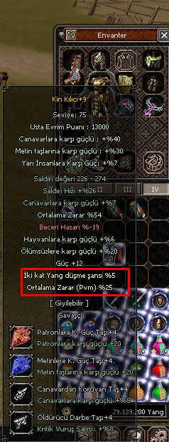 +9 Kin kılıcı 25 PVM