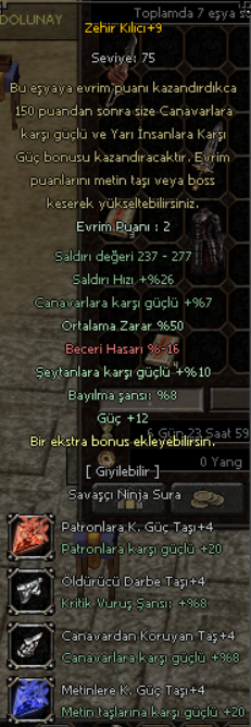 +9 Zehir ELİT Açıklama Oku